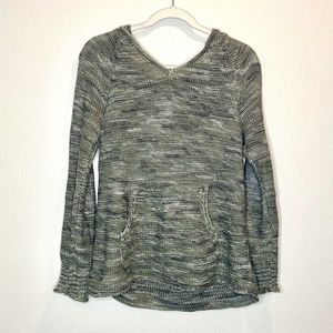 Multicolor Knit Fitted Hoodie